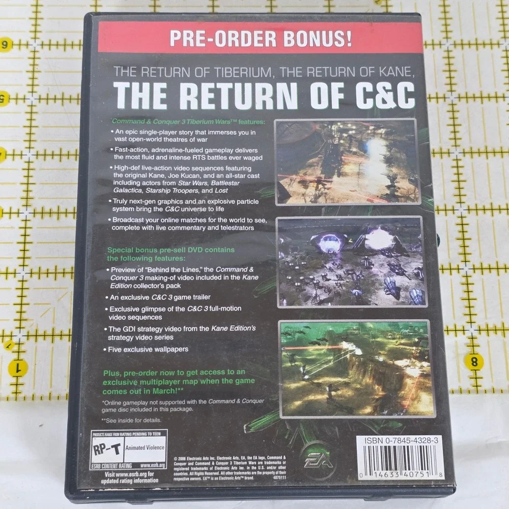Command & Conquer 3 Tiberium Wars PC Pre-Order Bonus Original C&C Included EA